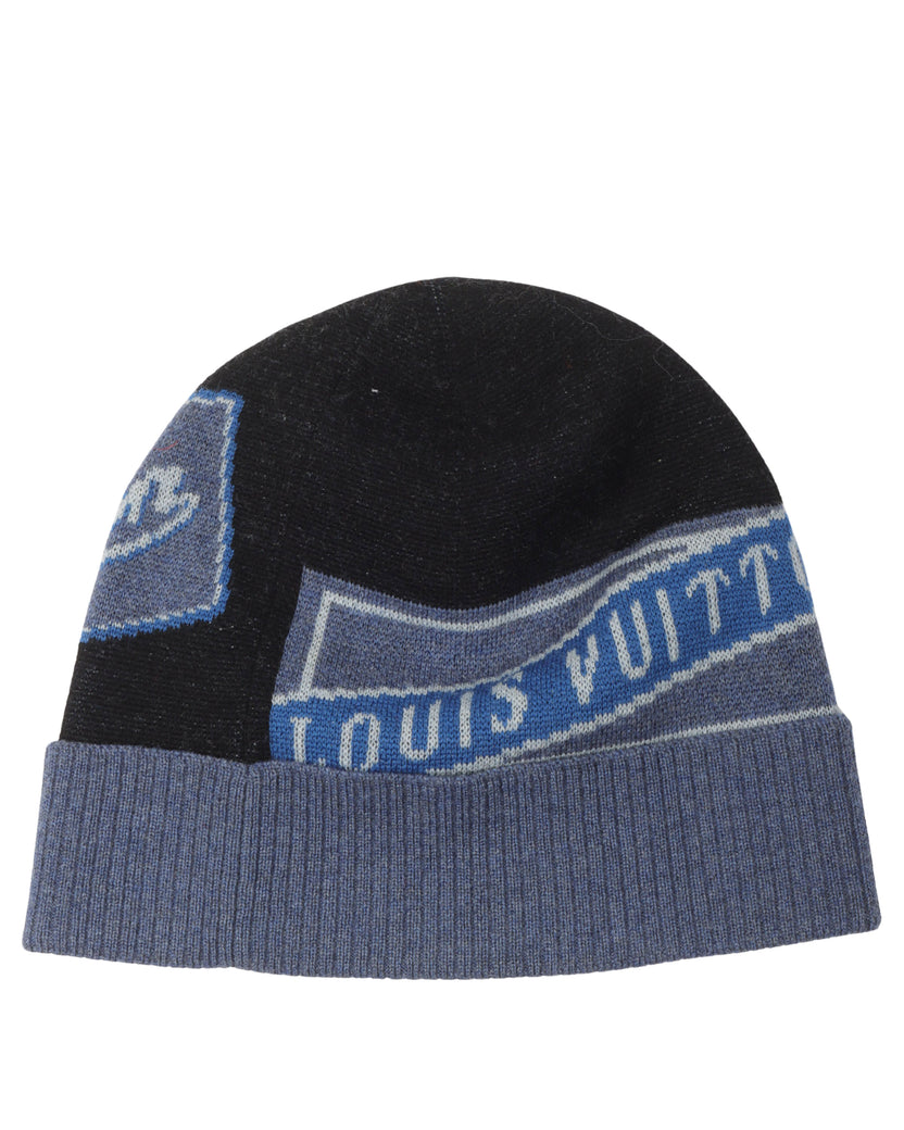 Travel Stamps Wool Beanie
