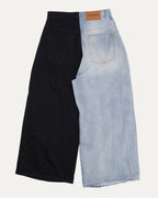 Split Deconstructed Big Shape Jeans