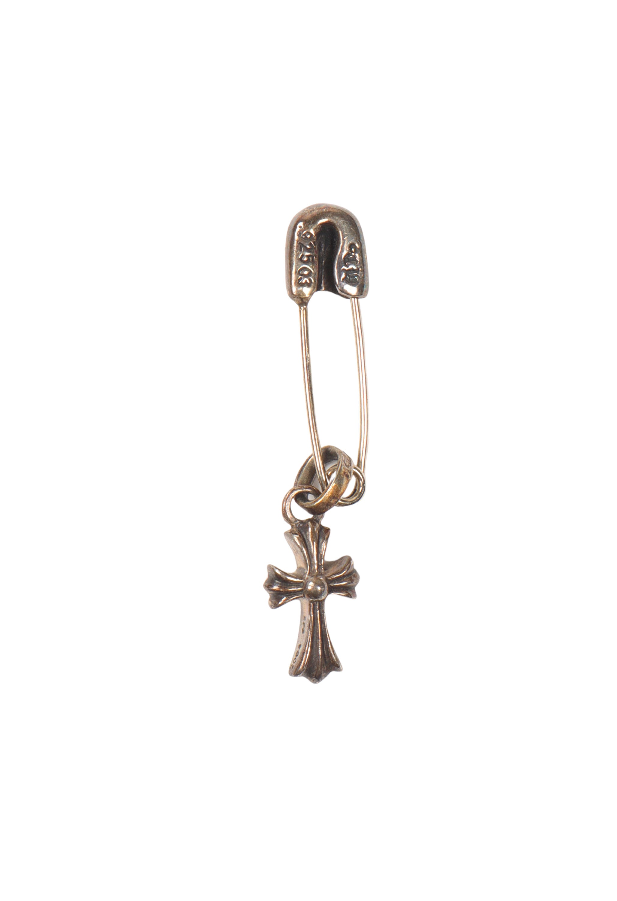 Safety Pin with Baby Fat Cross Pendant