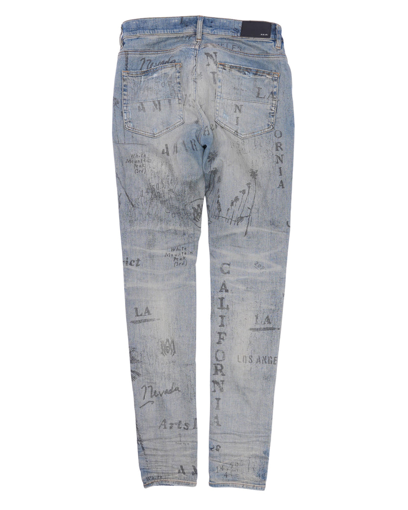 Military Stencil Skinny Jeans