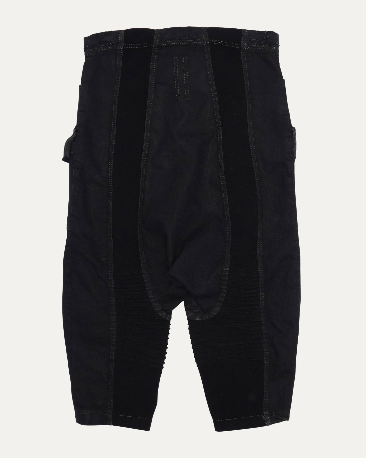 Waxed Drop Crotch Cargo Shorts