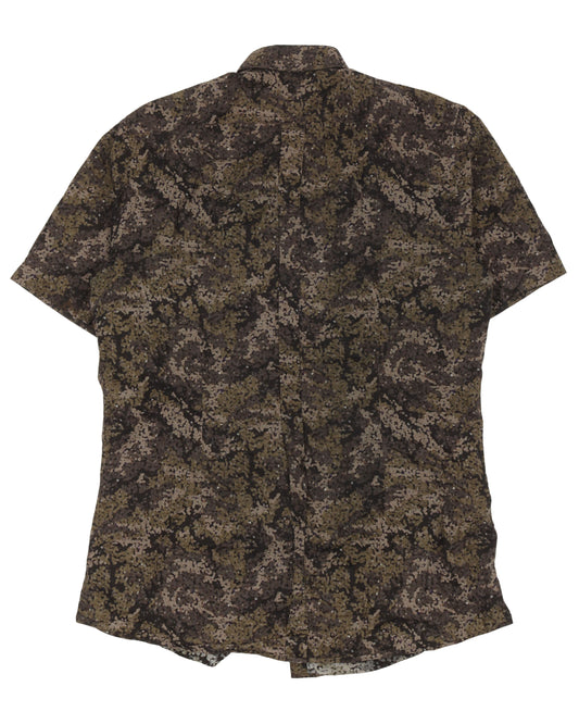 Dotted Camo Button Up Shirt