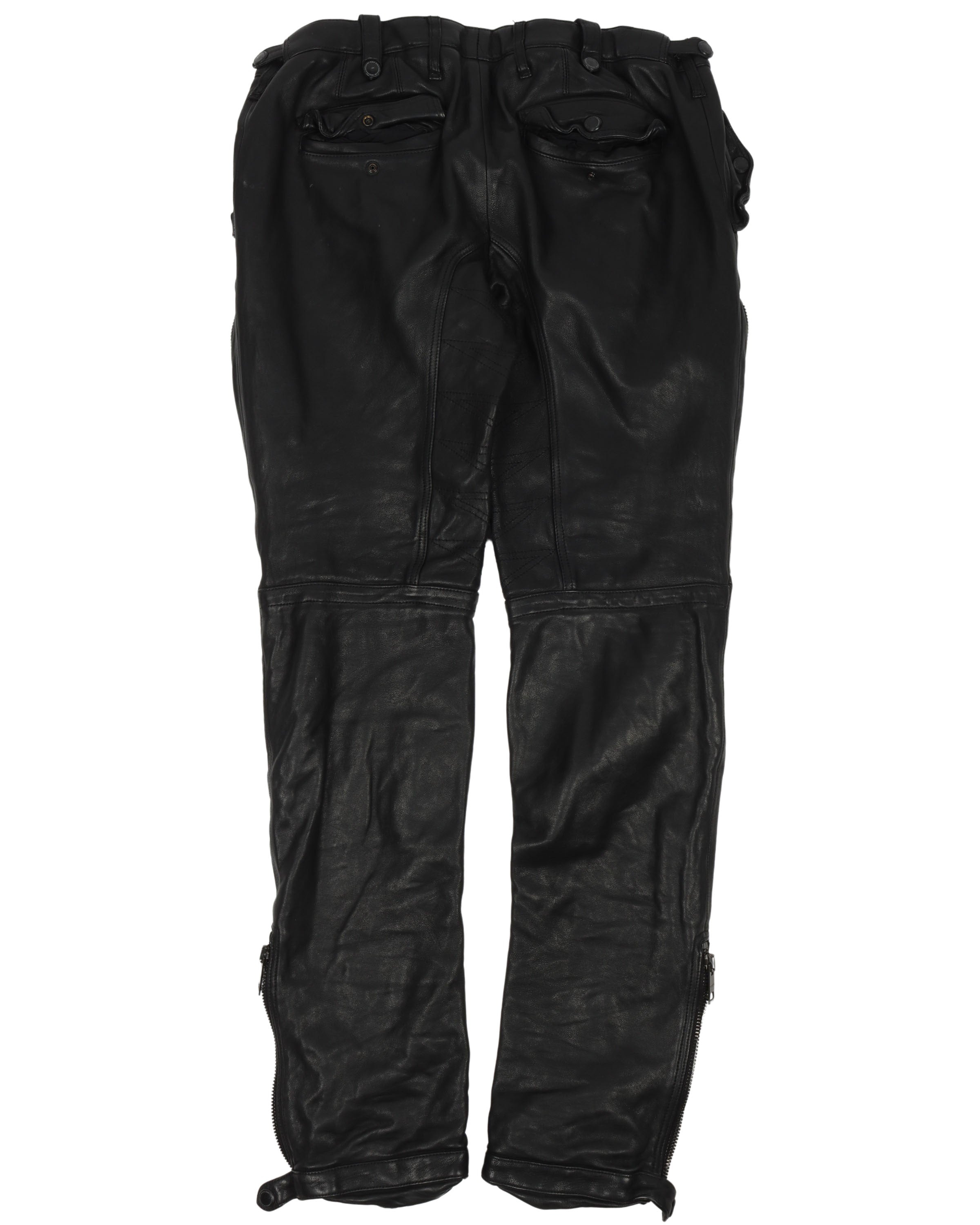 Leather Biker Pants