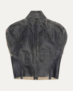Leather Zip Up Top