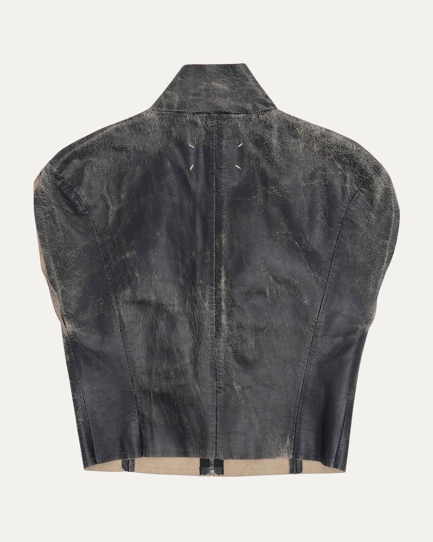 Leather Zip Up Top