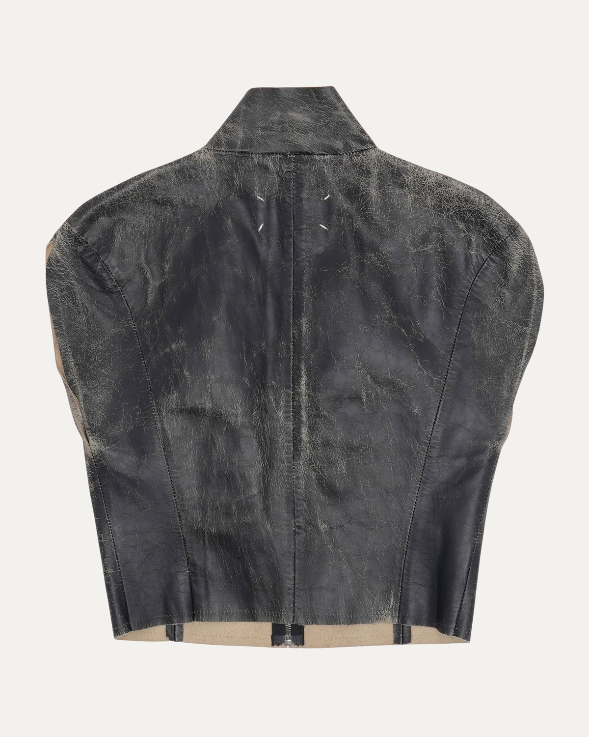 Leather Zip Up Top