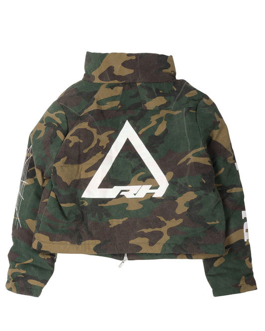 Camouflage Canvas Bomber Jacket