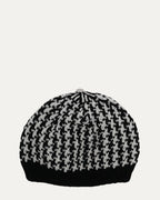Houndstooth Star Patch Beanie