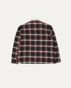 Flannel Shearling Collar Zip Up Jacket