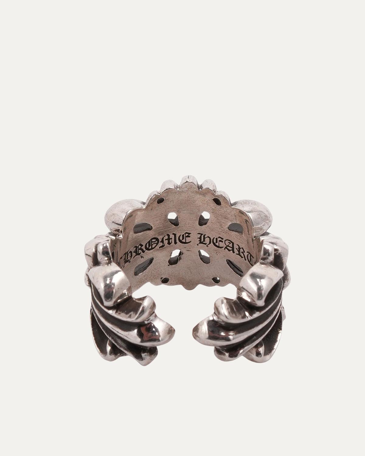Double Floral Cross Ring