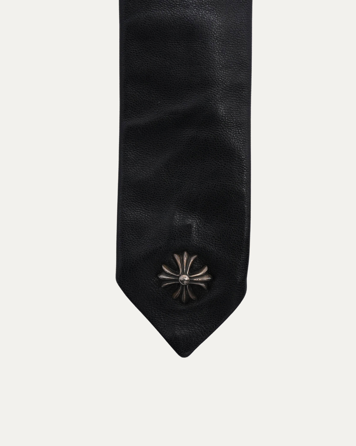 Plus Cross Embellished Leather Tie