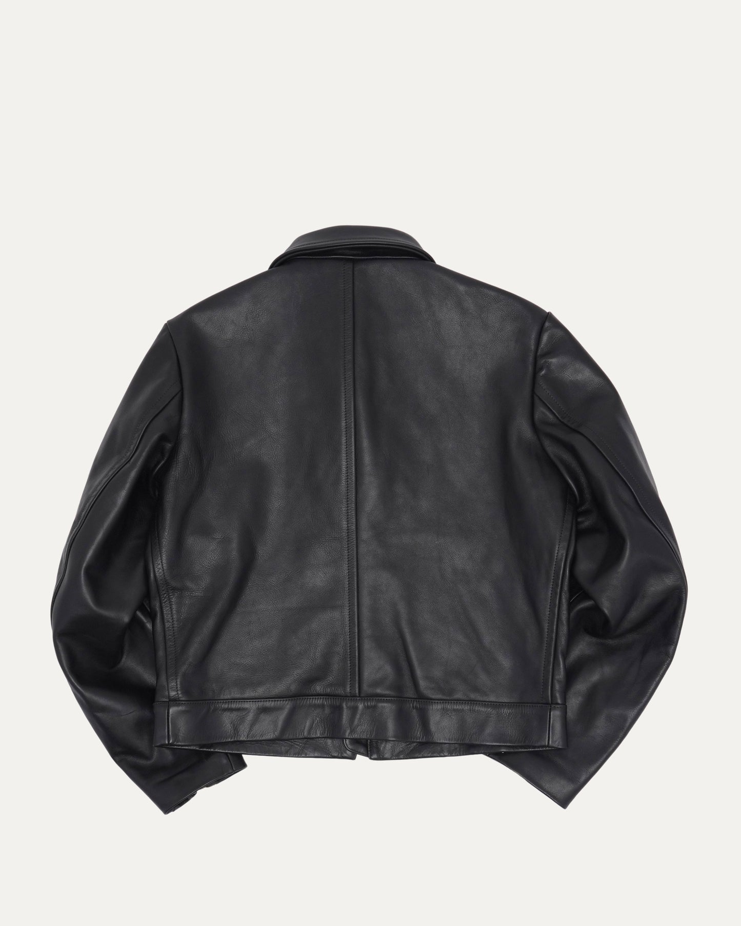 Sid Cropped Leather Jacket with Studs