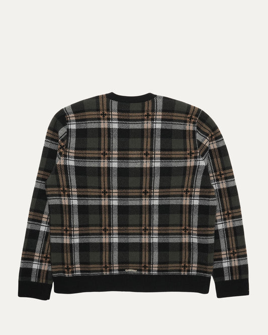 Cashmere Blend Plaid V-Neck Sweater