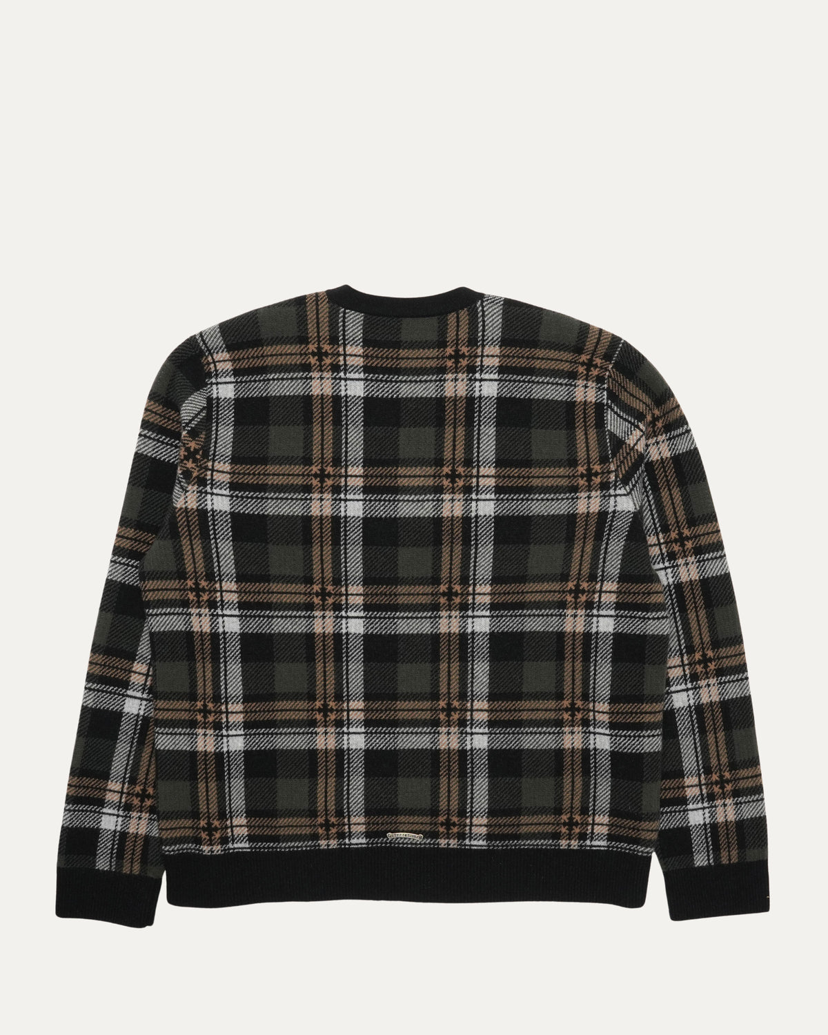 Cashmere Blend Plaid V-Neck Sweater
