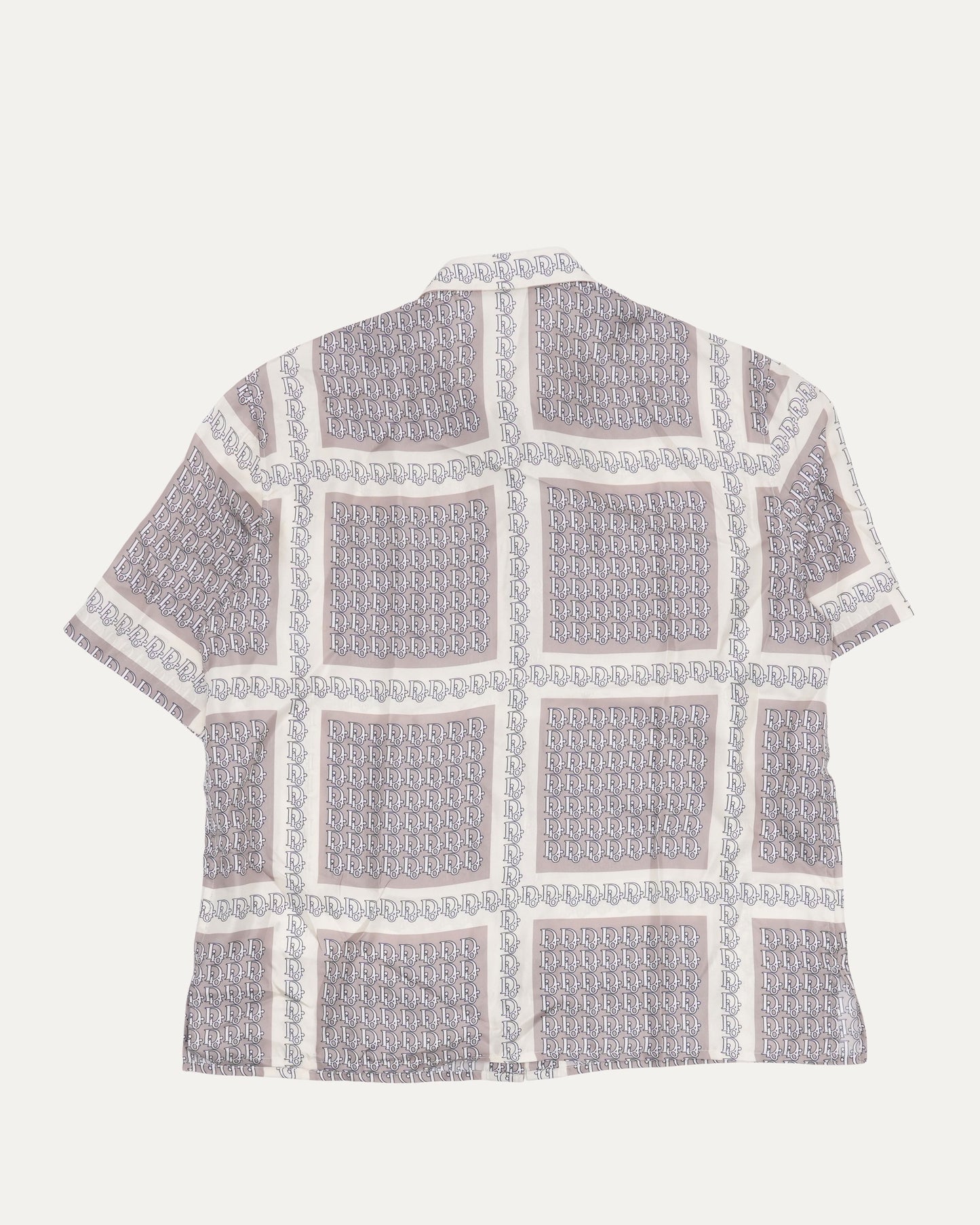 Silk Oblique Monogram Short Sleeve Shirt
