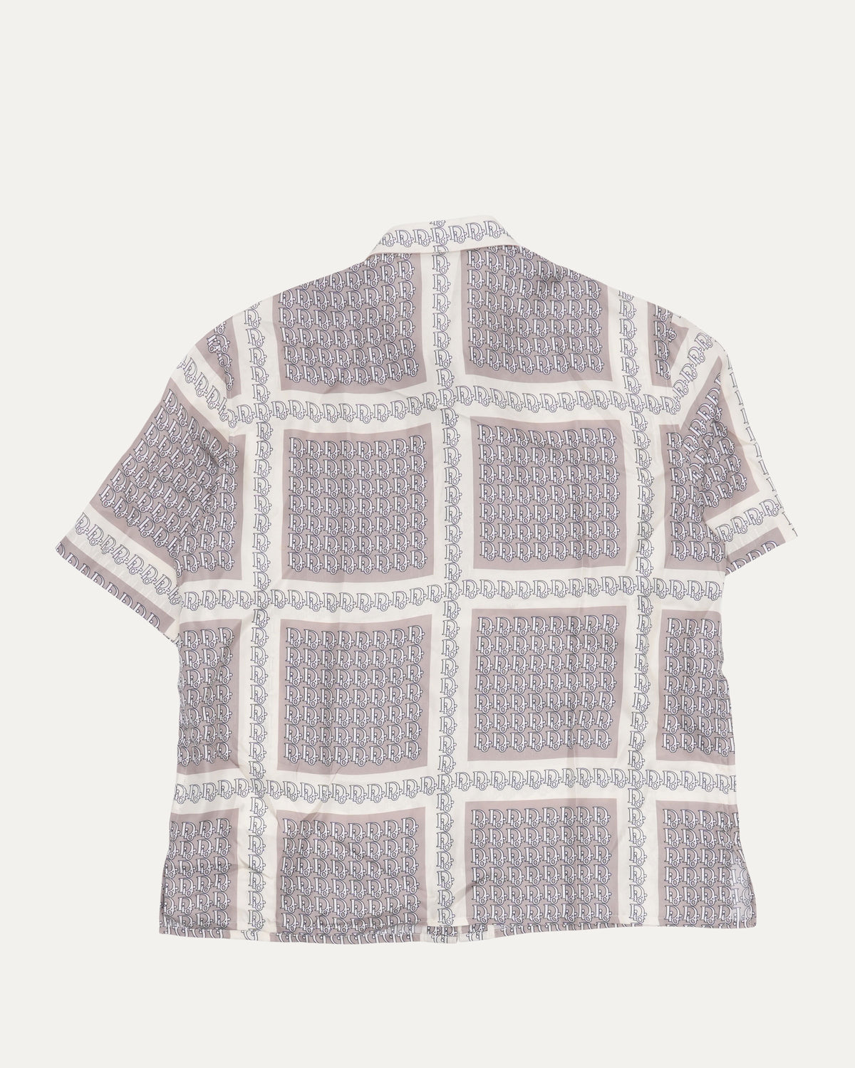 Silk Oblique Monogram Short Sleeve Shirt