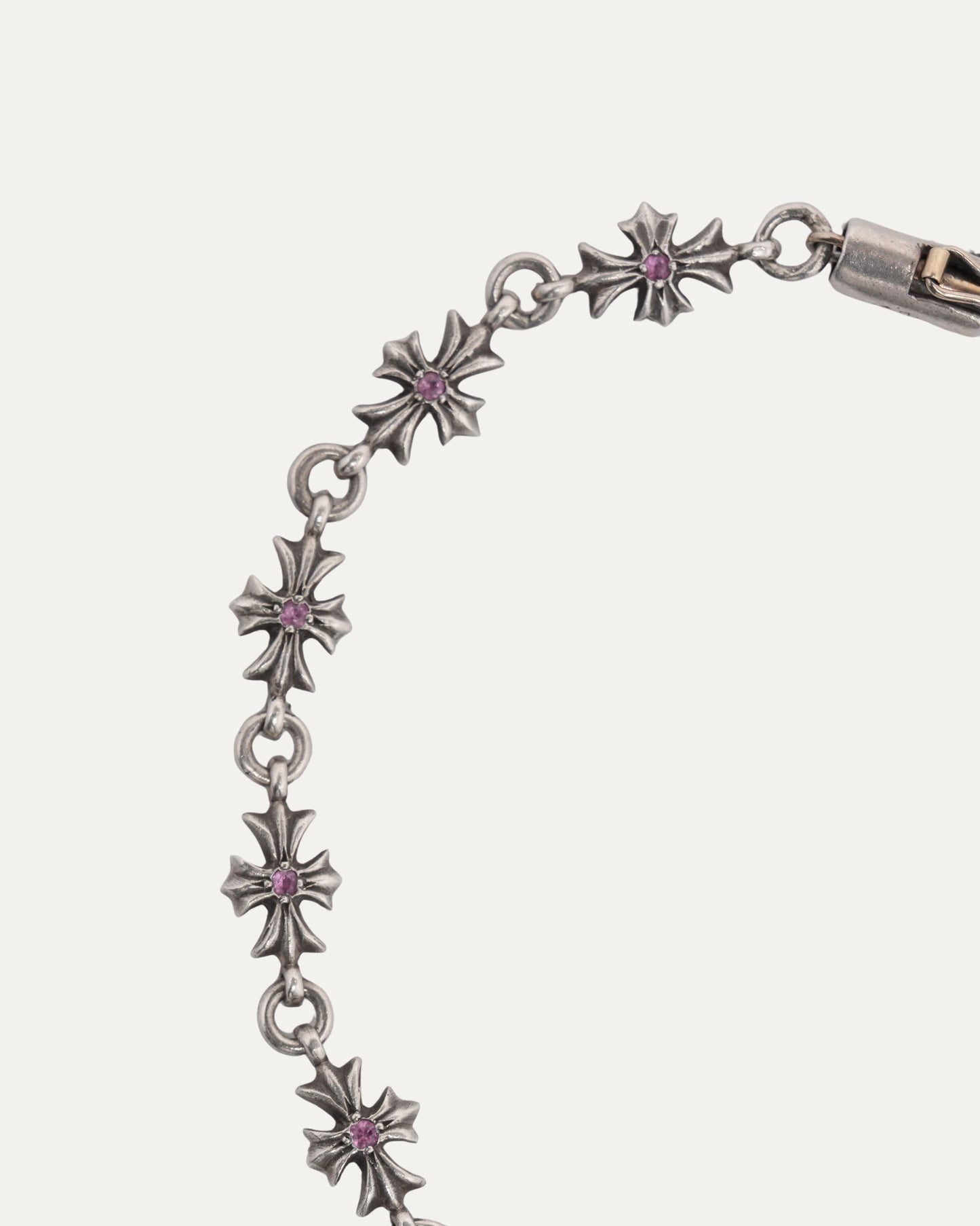 Pink Sapphire Tiny E Bracelet