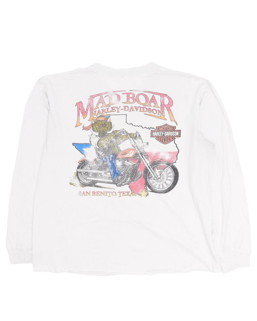 Chopped Harley Davidson Mad Boar Long Sleeve T-Shirt