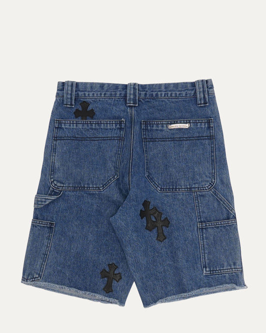 Turbo Diesel Cross Patch Double Knee Jean Shorts
