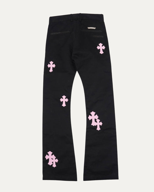 Cross Patch Flared Chino Pants