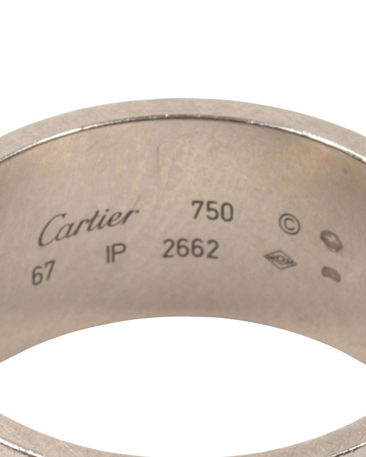 Platinum Wide Band Love Ring