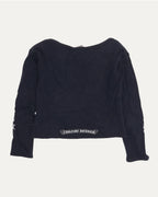 Boat Neck Dagger Logo Long Sleeve T-Shirt