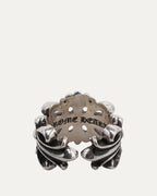 Double Floral Cross Ring