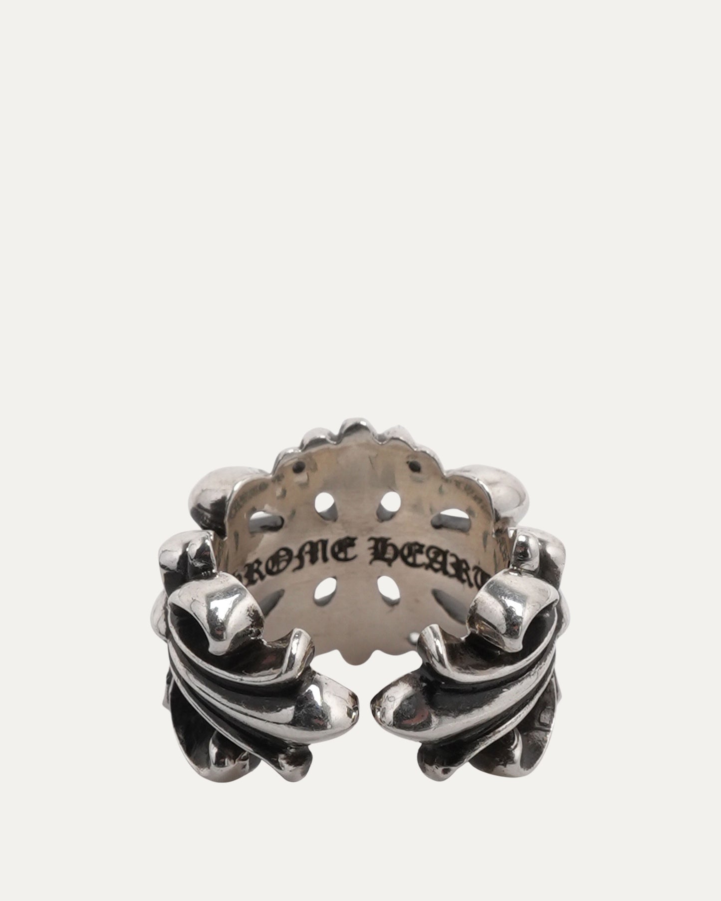 Double Floral Cross Ring