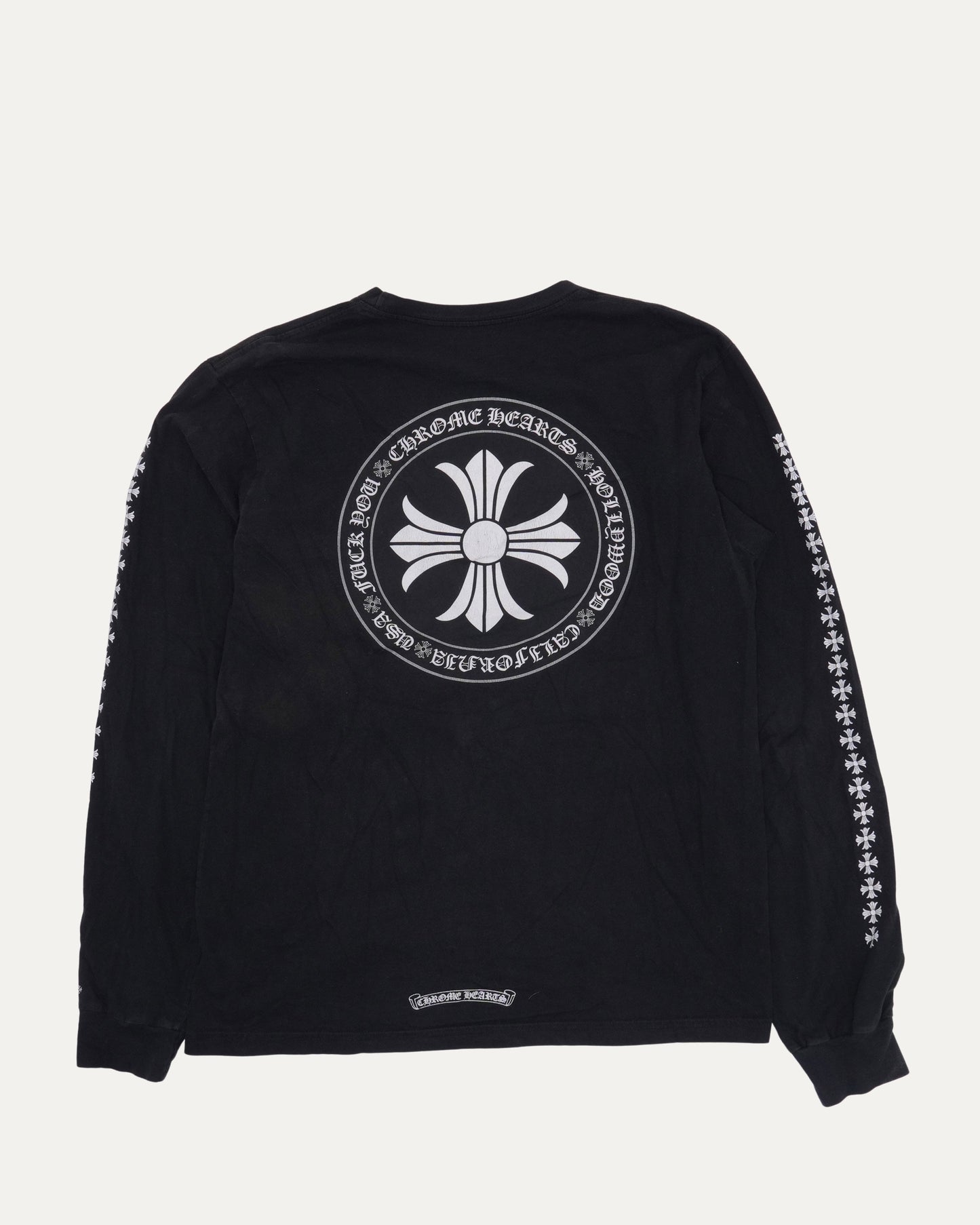 Plus Cross Long Sleeve Pocket T-Shirt