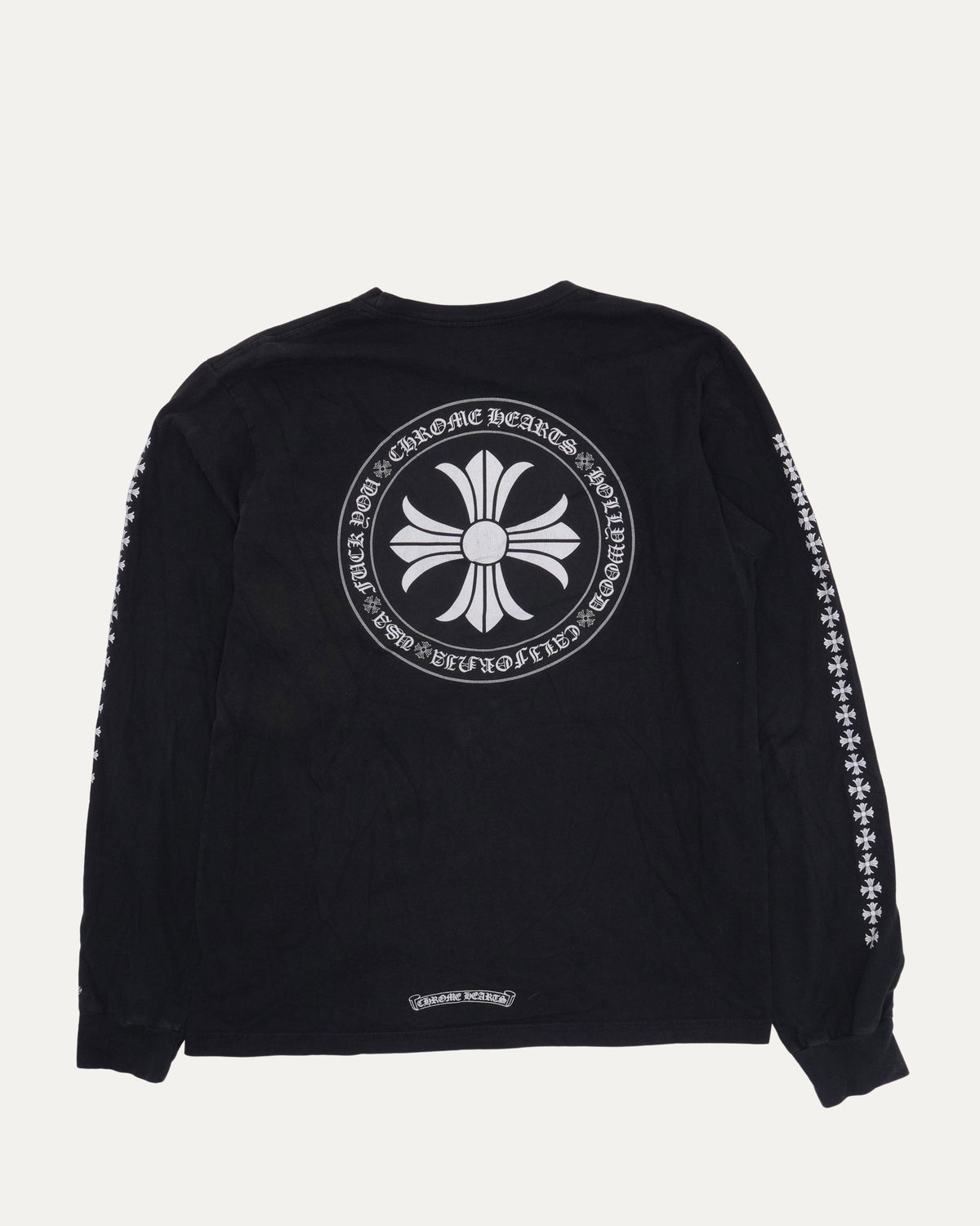 Plus Cross Long Sleeve Pocket T-Shirt