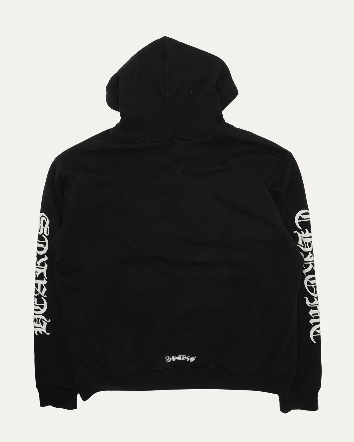 Thermal Lined Vertical Logo Zip Up Hoodie