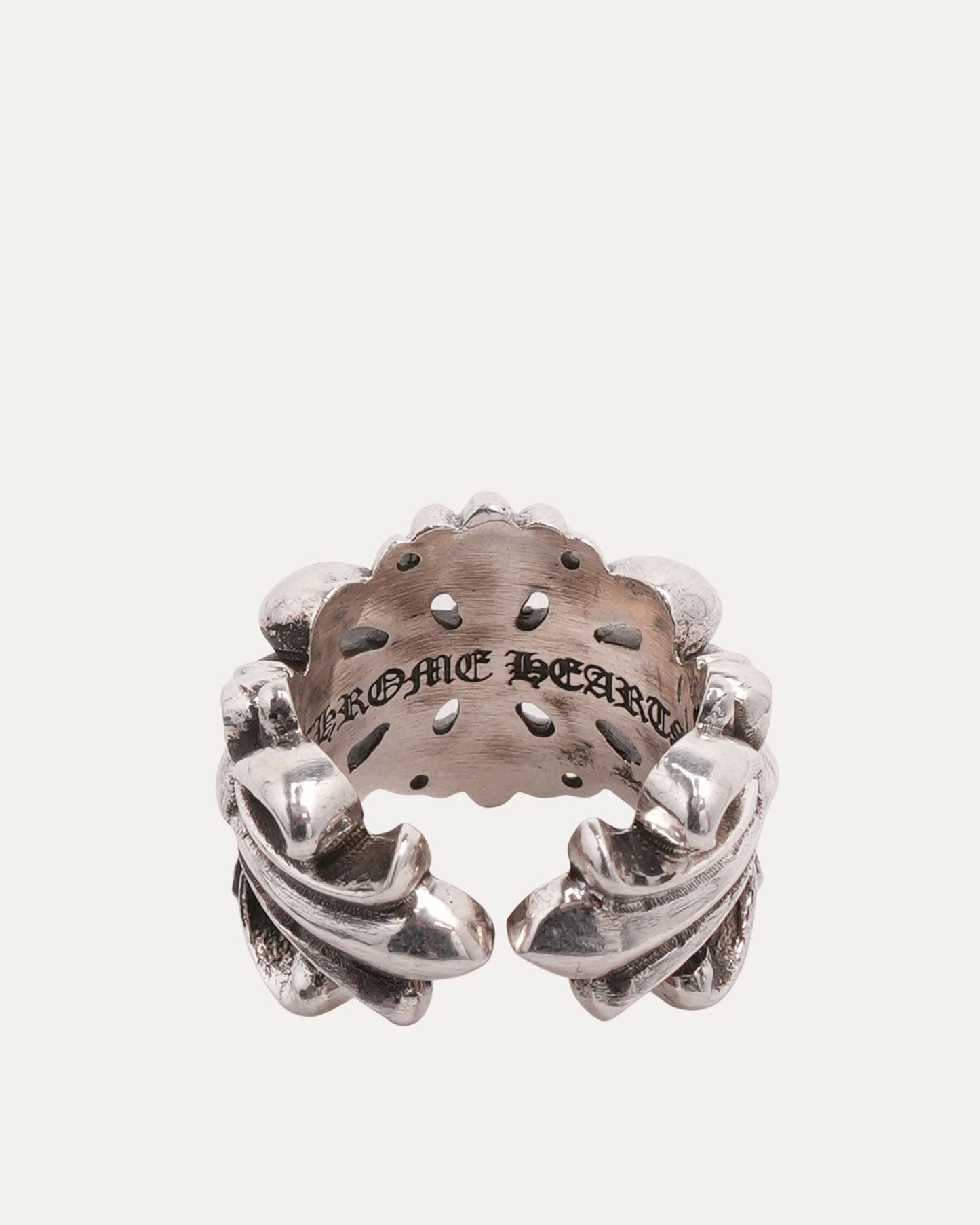 Double Floral Cross Ring