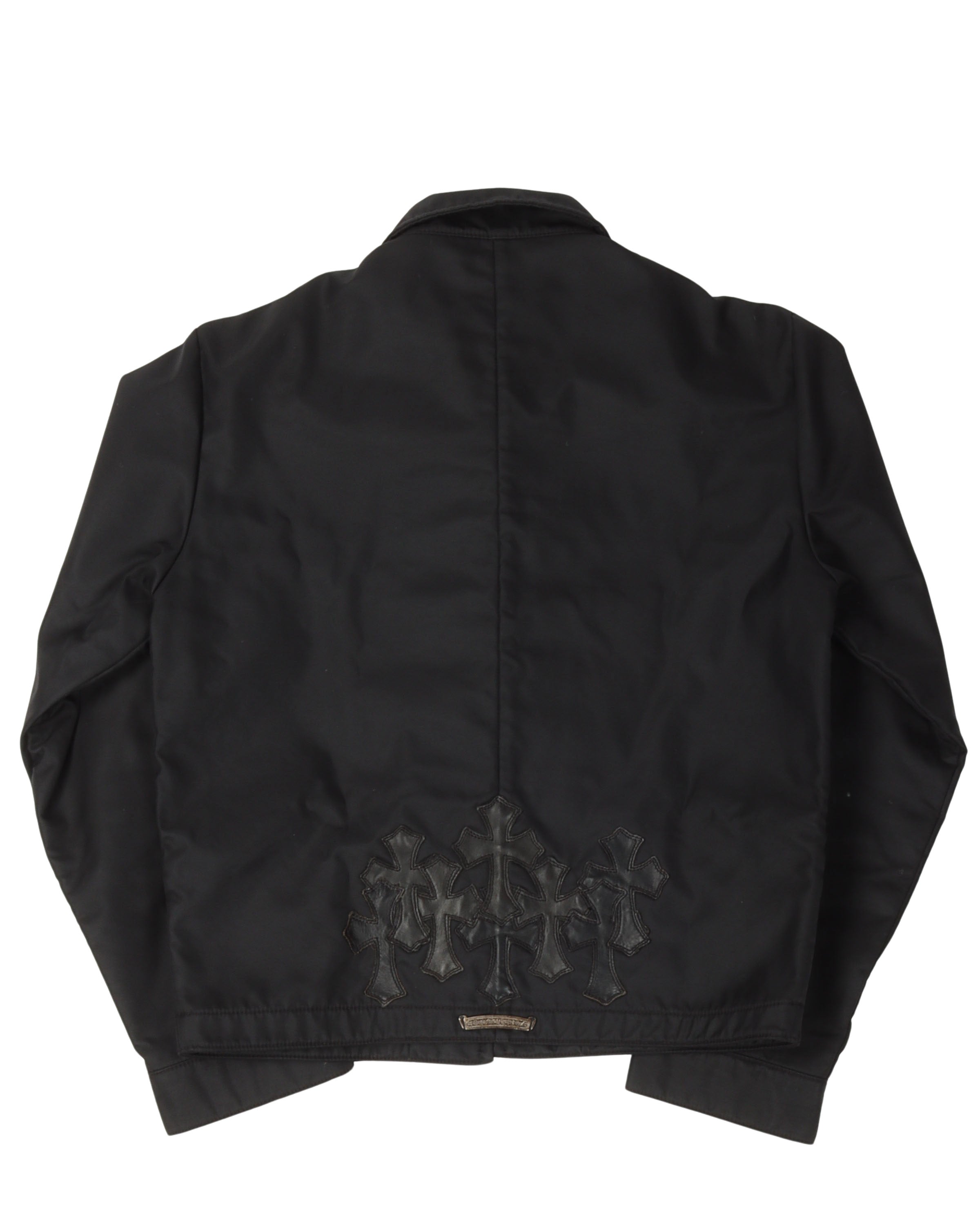 Cemetery Cross Patch Nylon Trucker Jacket