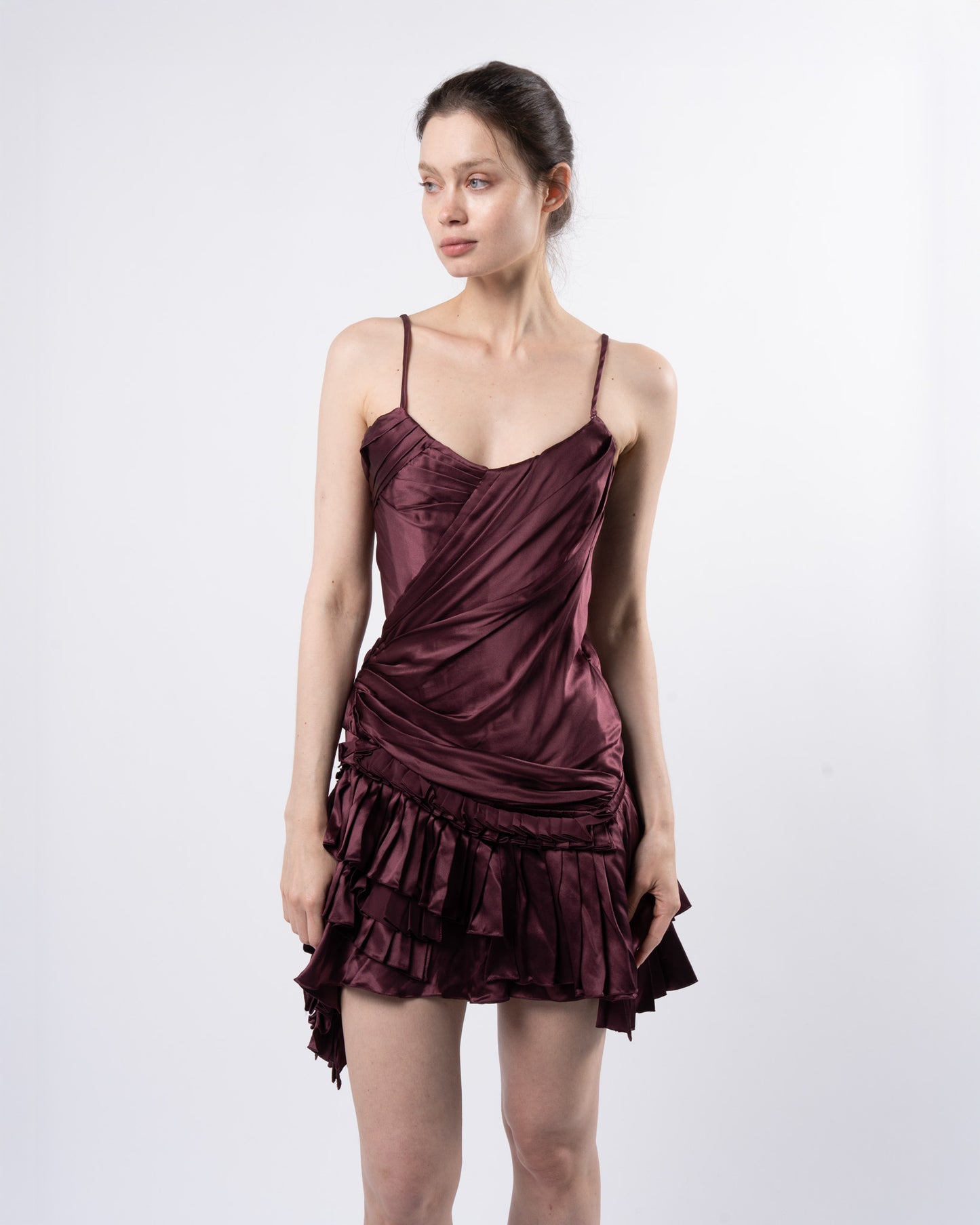 FW 2004 Runway Corseted Silk Dress