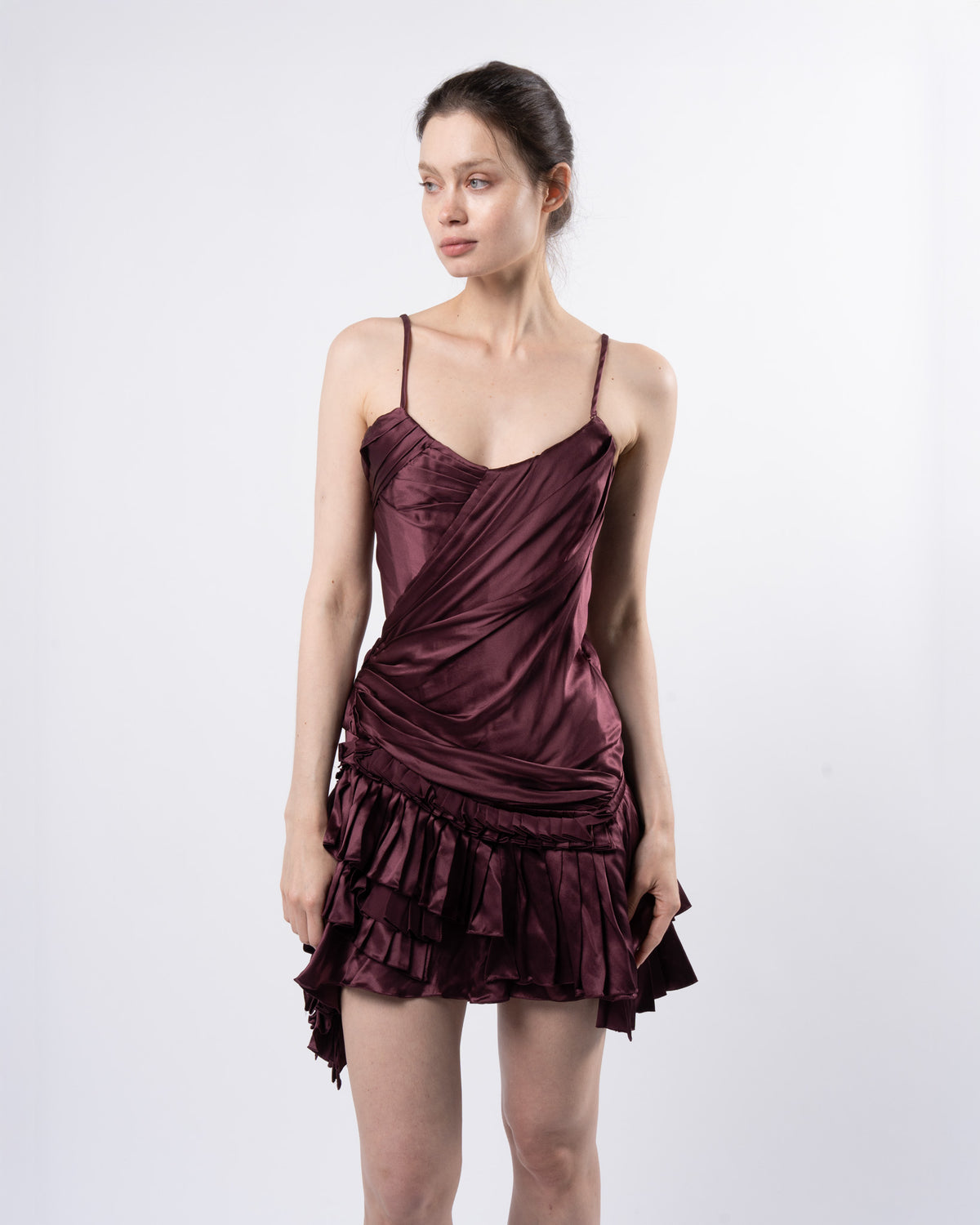 FW 2004 Runway Corseted Silk Dress