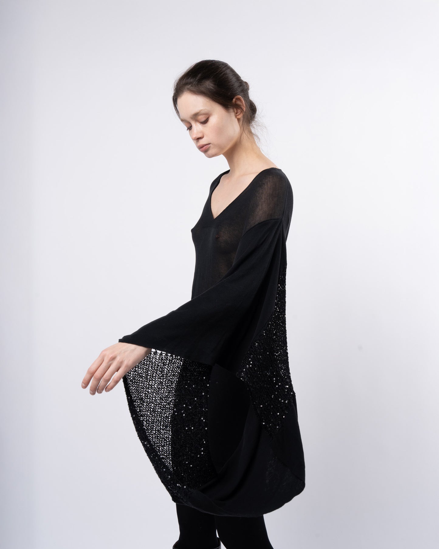 Galliano Era Wide Sleeve Light Knit Dress
