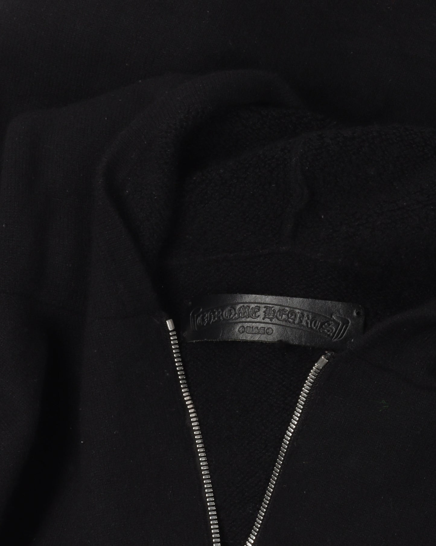 Cashmere Sleeve Logo Zip Up Hoodie