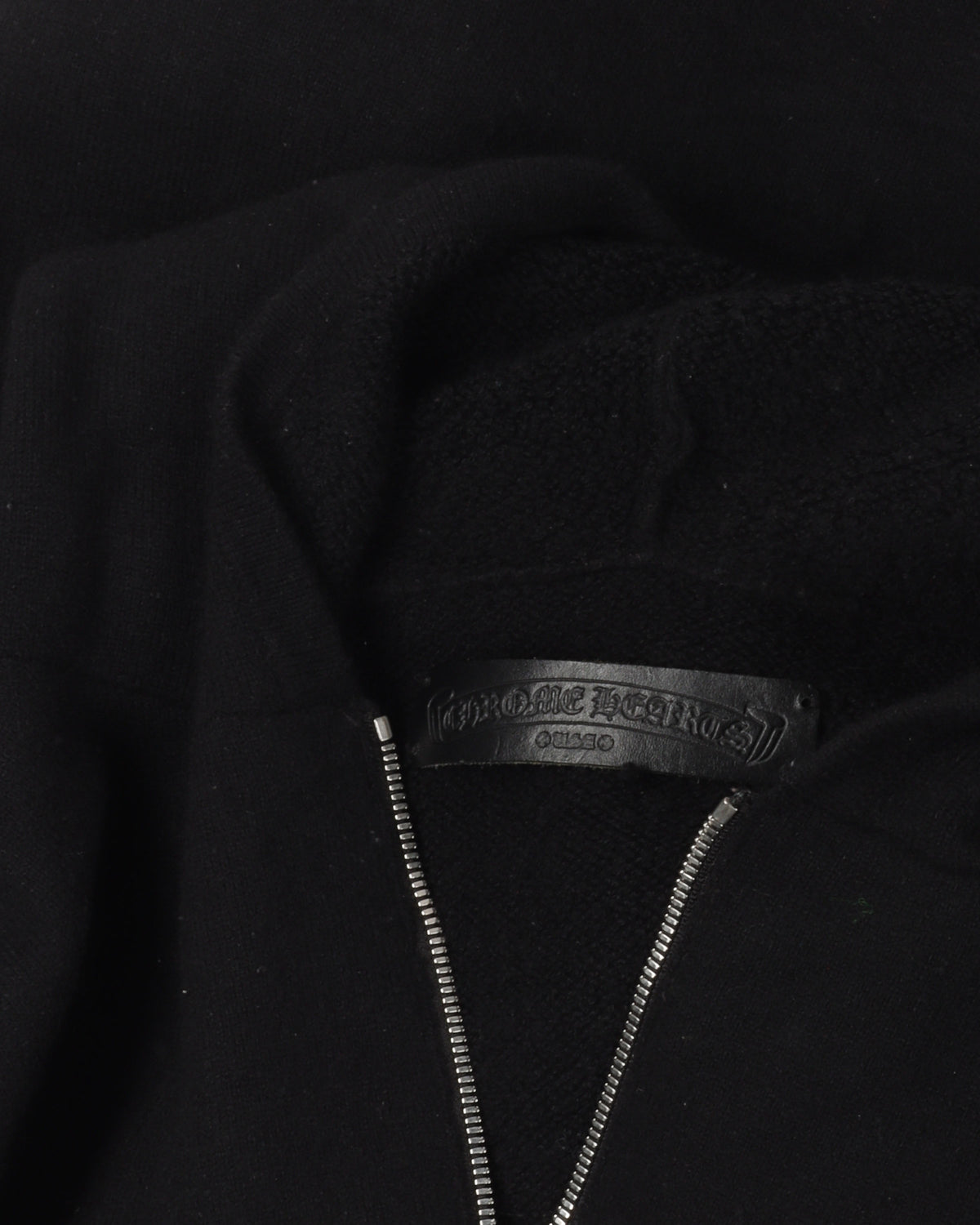 Cashmere Sleeve Logo Zip Up Hoodie