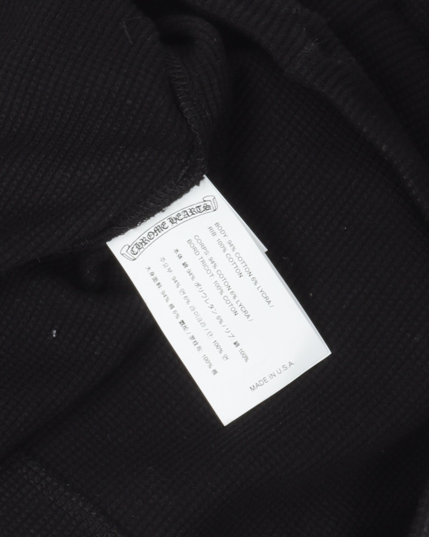 Cropped Embroidered Thermal Shirt