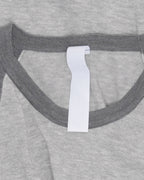 Silk Blend Cross Patch Long Sleeve Raglan T-Shirt
