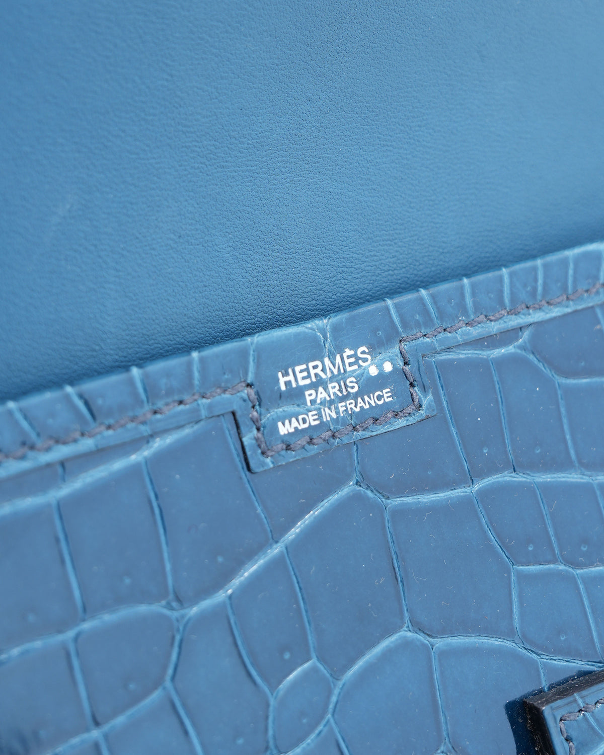Blue Roi Niloticus Crocodile Jige Duo Clutch