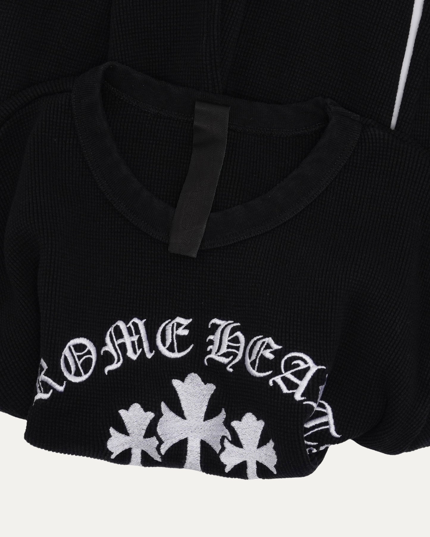 Embroidered Triple Cross Thermal Long Sleeve T-Shirt
