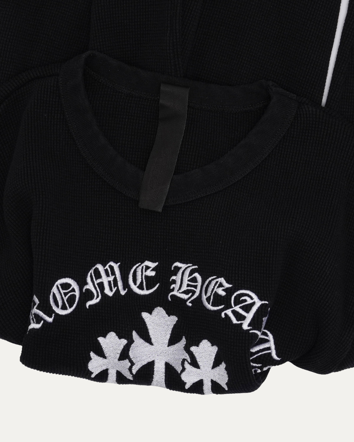 Embroidered Triple Cross Thermal Long Sleeve T-Shirt