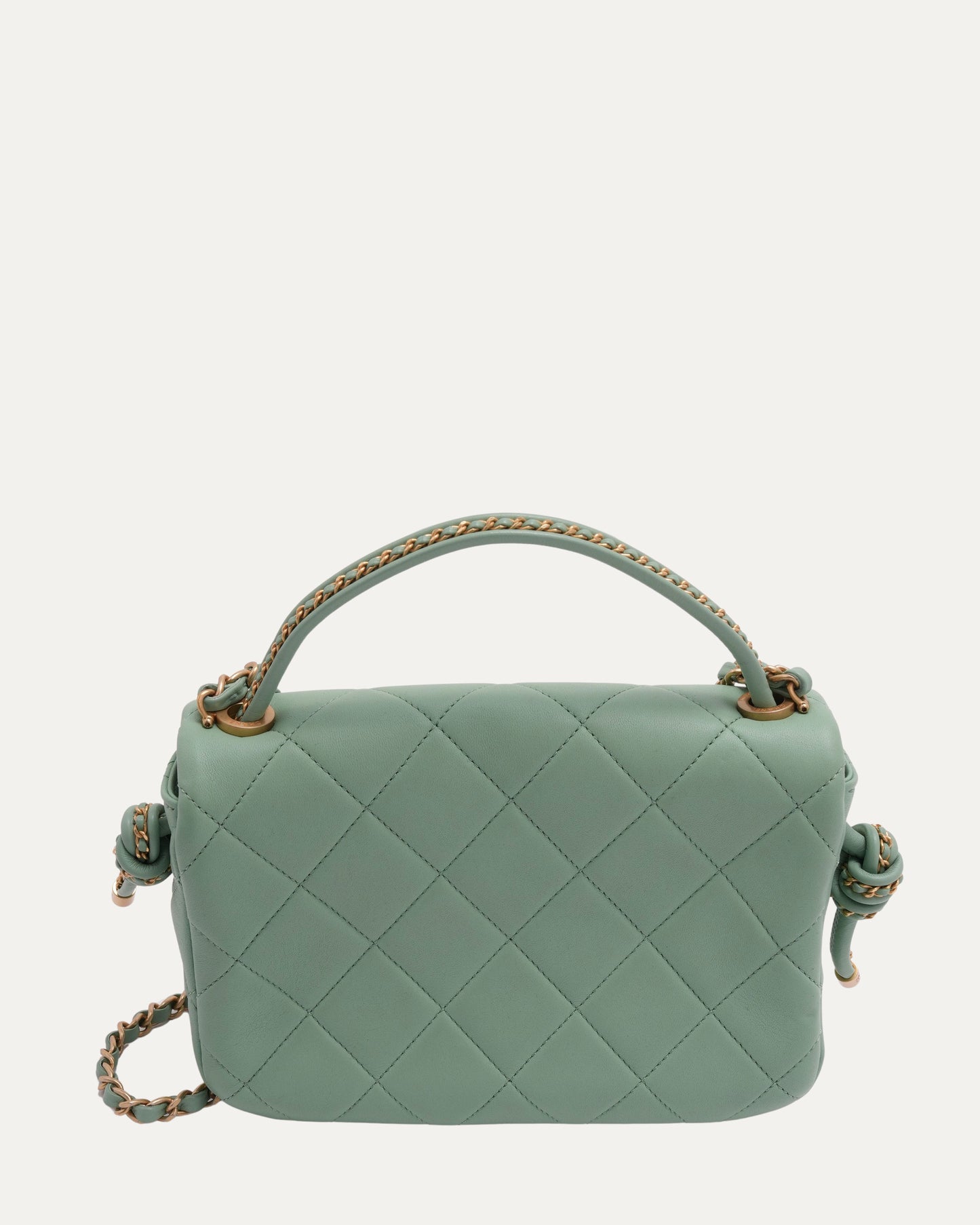 Quilted Side Tassel Flap Bag