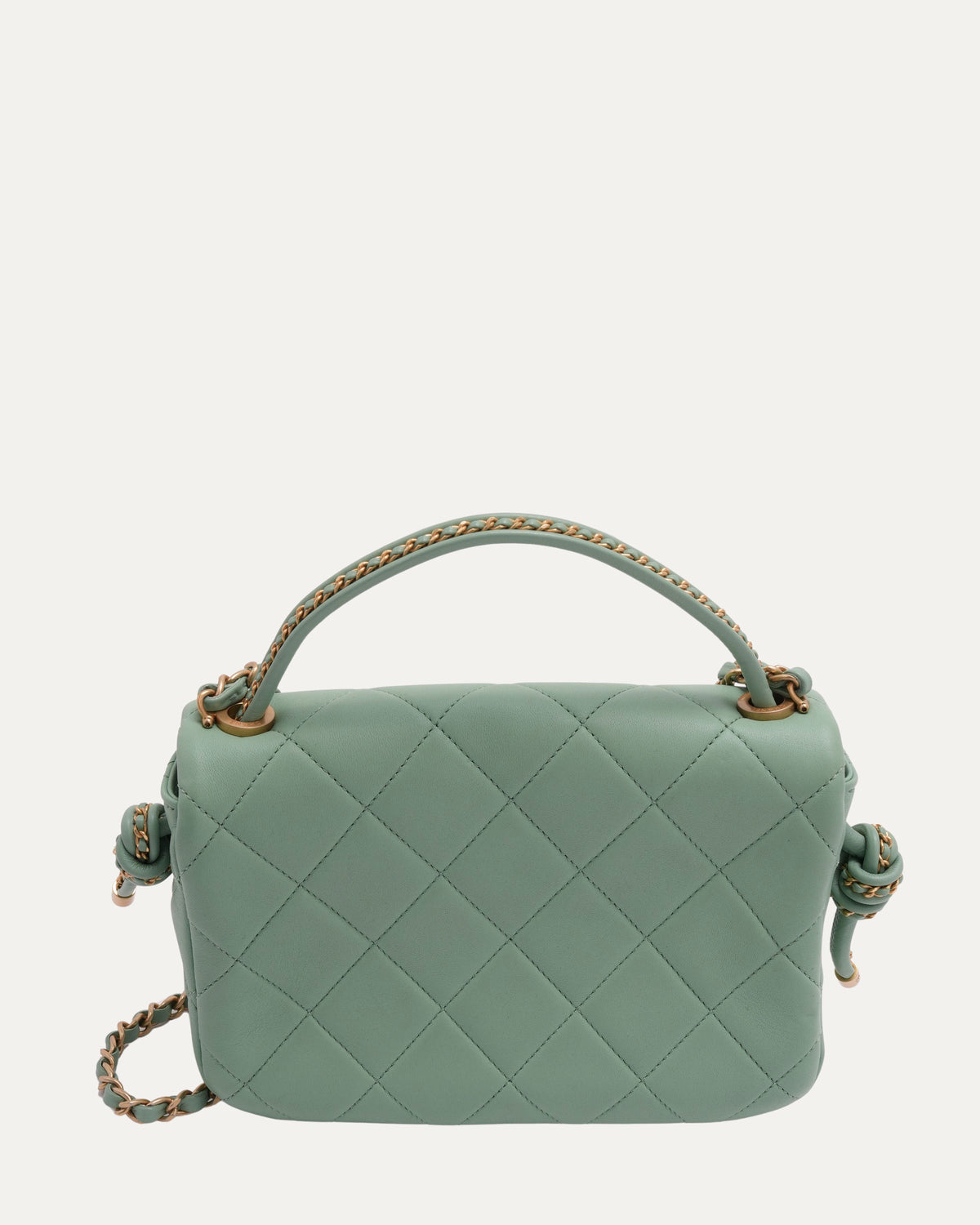 Quilted Side Tassel Flap Bag