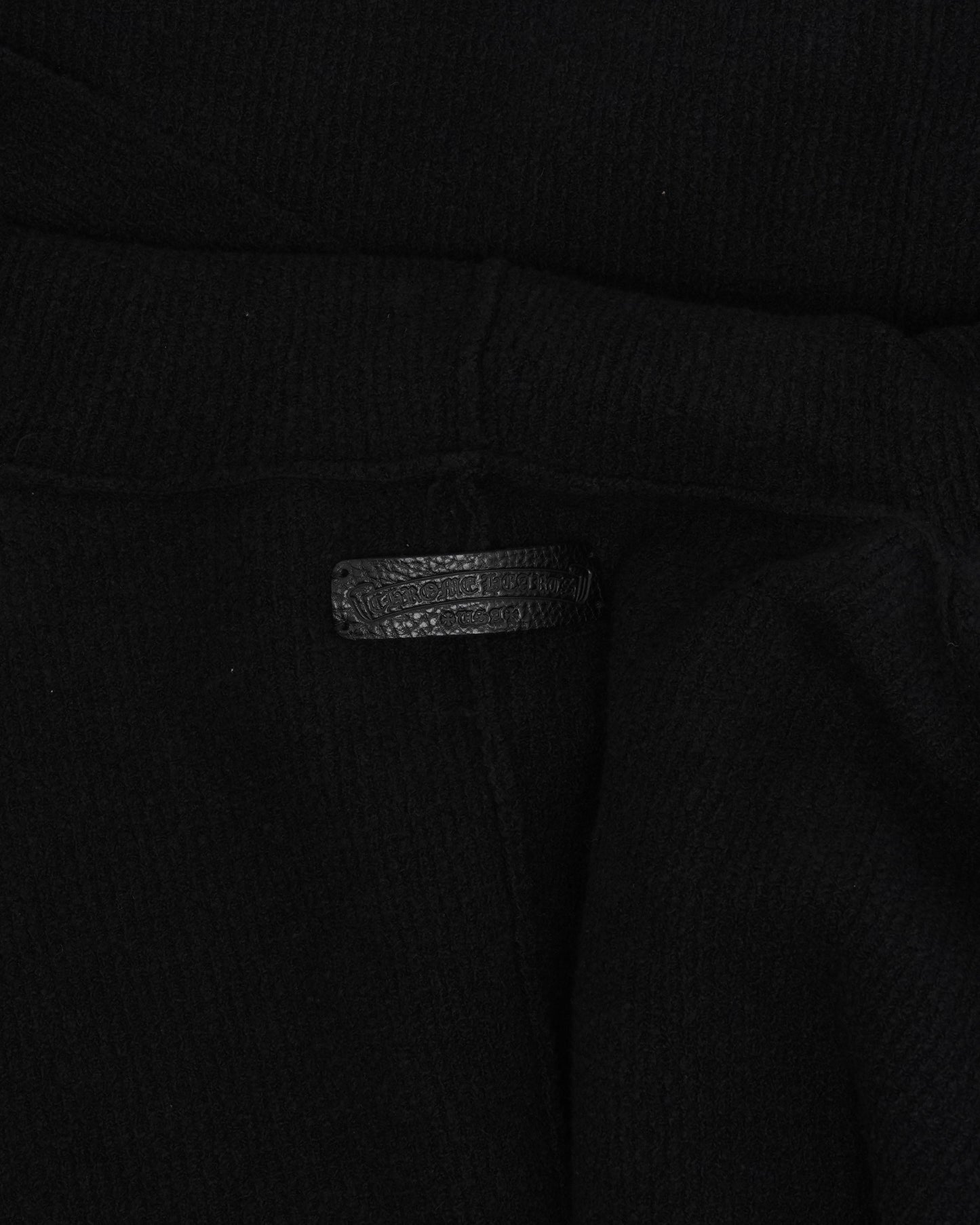 Pony Hair Cross Patch Hooded Cardigan