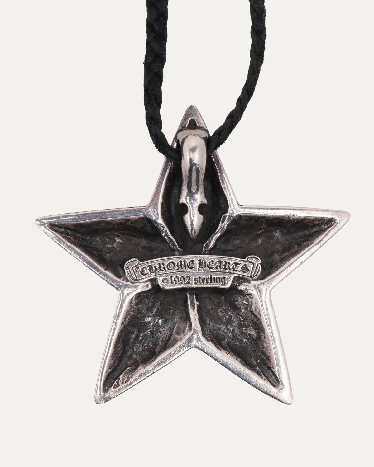 Large Star Pendant on Leather Braid
