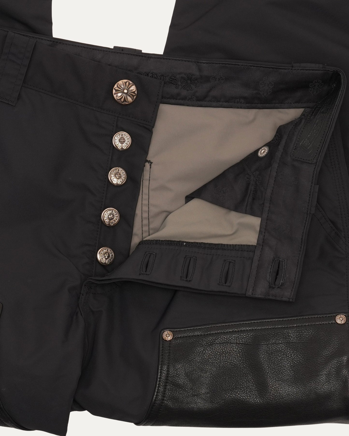 Nylon and Leather Double Knee Carpenter Pants