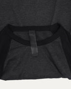 Silk Blend Cross Patch Long Sleeve Raglan T-Shirt