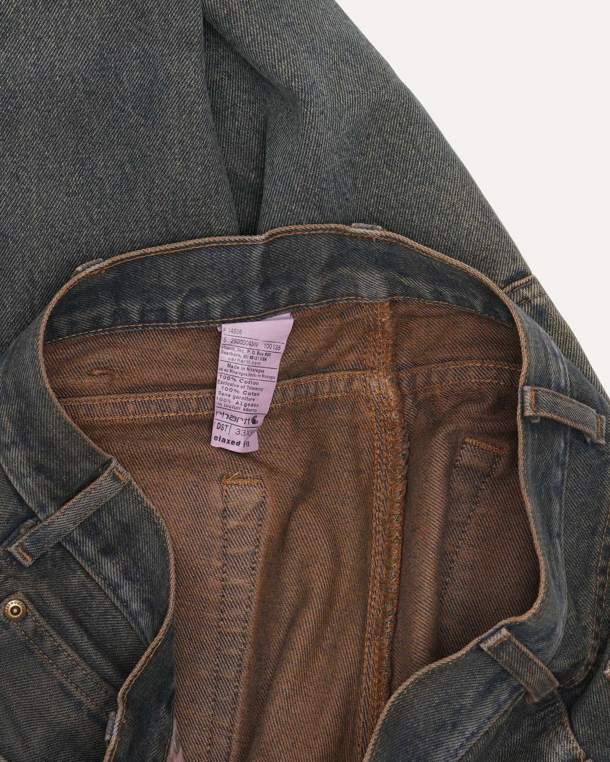 Carhartt Overdyed Raw Hem Jeans